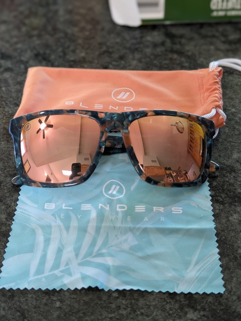 Blenders Teal And Coral Sunglasses with Copper Mirror Lenses